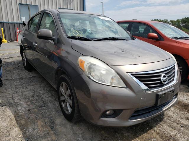 3N1CN7AP2CL824966 - 2012 NISSAN VERSA S GRAY photo 1