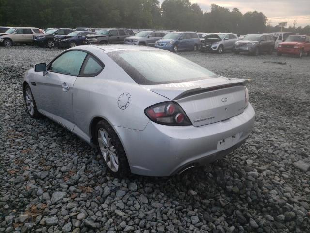 KMHHN66F37U235008 - 2007 HYUNDAI TIBURON GT SILVER photo 3