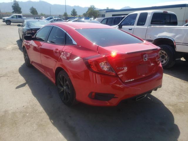 2HGFC2F83LH570585 - 2020 HONDA CIVIC SPOR RED photo 3