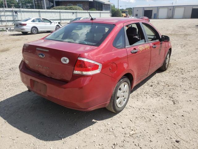 1FAHP3EN0BW122772 - 2011 FORD FOCUS S RED photo 4