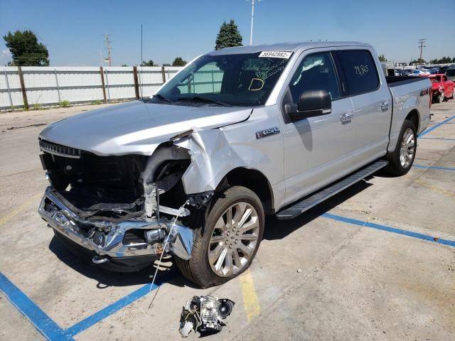 1FTEW1EP9KFD44815 - 2019 FORD F150 4WD SILVER photo 2