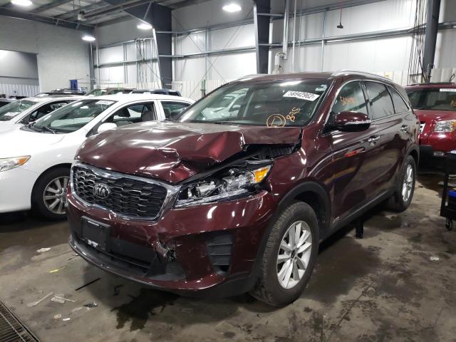 5XYPGDA35KG534618 - 2019 KIA SORENTO L MAROON photo 2