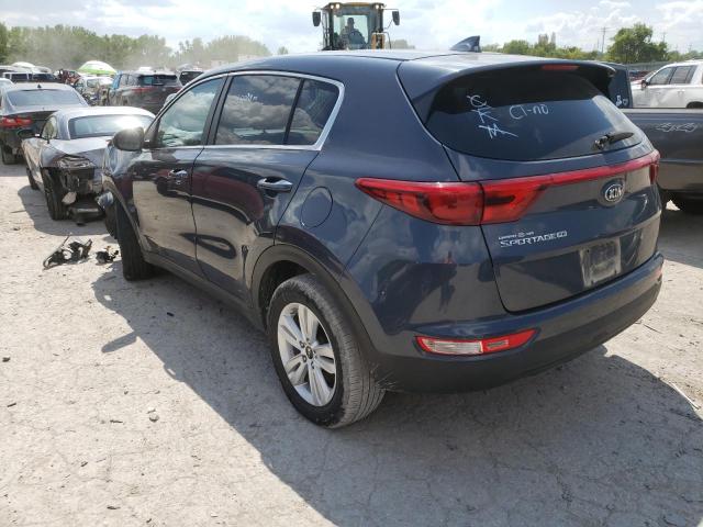 KNDPM3AC8K7511222 - 2019 KIA SPORTAGE L BLUE photo 3