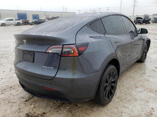 7SAYGDEE9NA002123 - 2022 TESLA MODEL Y فحمي صورة 4