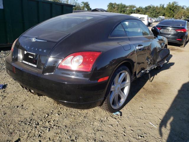 1C3AN69L66X066479 - 2006 CHRYSLER CROSSFIRE BLACK photo 4