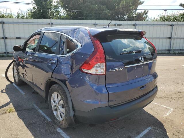 2HKRM4H73EH607234 - 2014 HONDA CR-V EXL BLUE photo 3