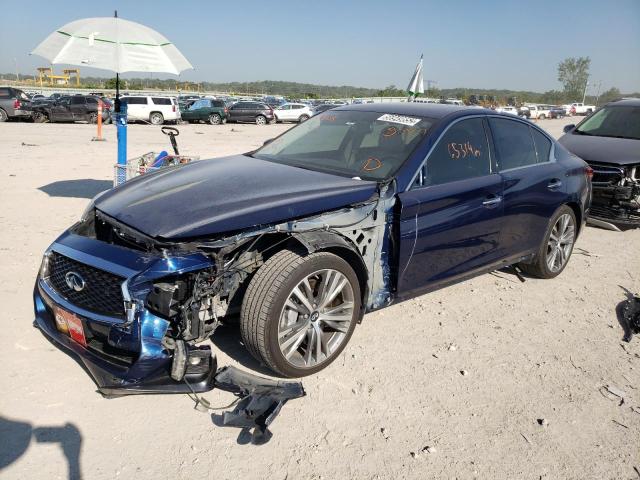 JN1EV7AP0JM367005 - 2018 INFINITI Q50 LUXE BLUE photo 2