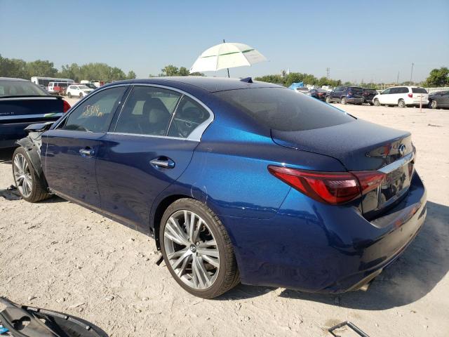 JN1EV7AP0JM367005 - 2018 INFINITI Q50 LUXE BLUE photo 3