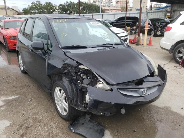 JHMGD38697S043343 - 2007 HONDA FIT S BLACK photo 1