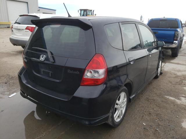 JHMGD38697S043343 - 2007 HONDA FIT S BLACK photo 4