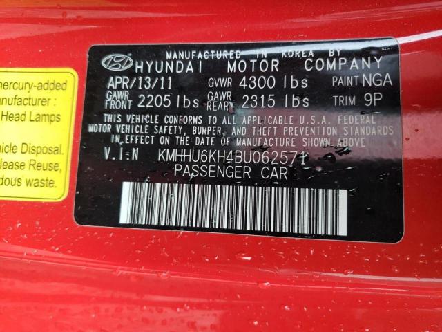 KMHHU6KH4BU062571 - 2011 HYUNDAI GENESIS COUPE 3.8L  photo 10