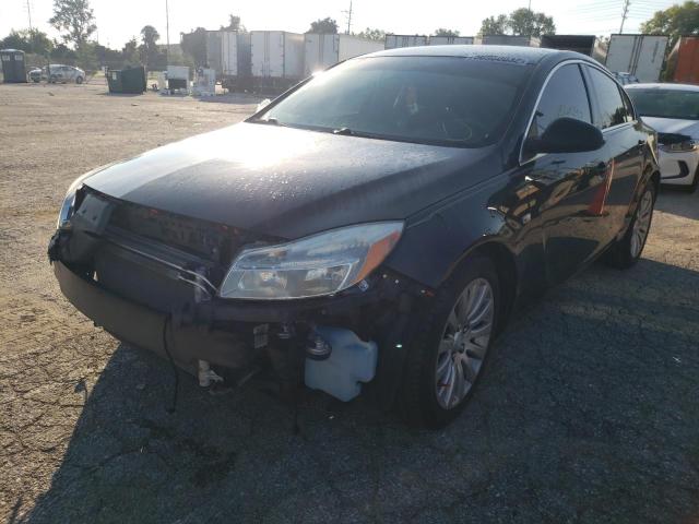 2G4GN5EC2B9203797 - 2011 BUICK REGAL CXL BLACK photo 2