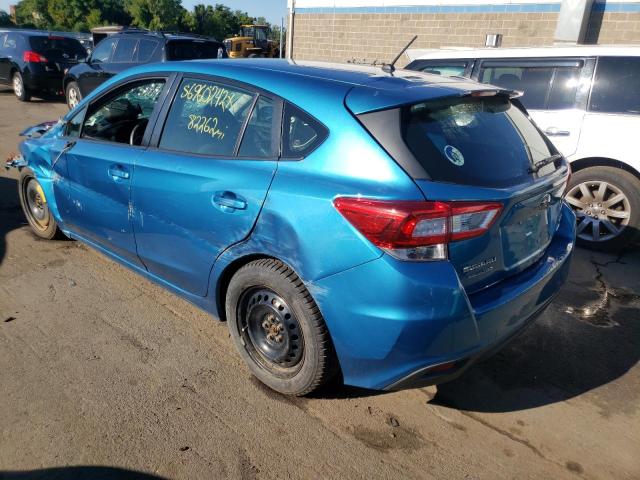 4S3GTAA61H3709142 - 2017 SUBARU IMPREZA BLUE photo 3