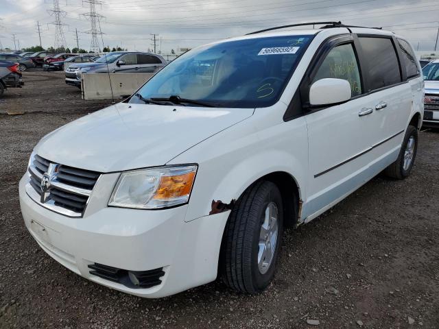 2D4RN5D11AR297346 - 2010 DODGE GRAND CARA WHITE photo 2