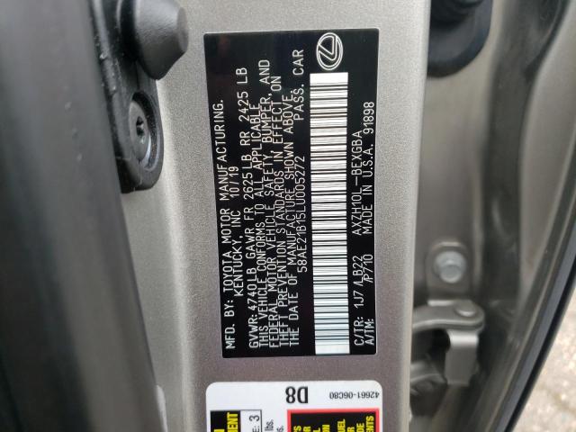 58AE21B15LU005272 - 2020 LEXUS ES 300H LUXURY  photo 10