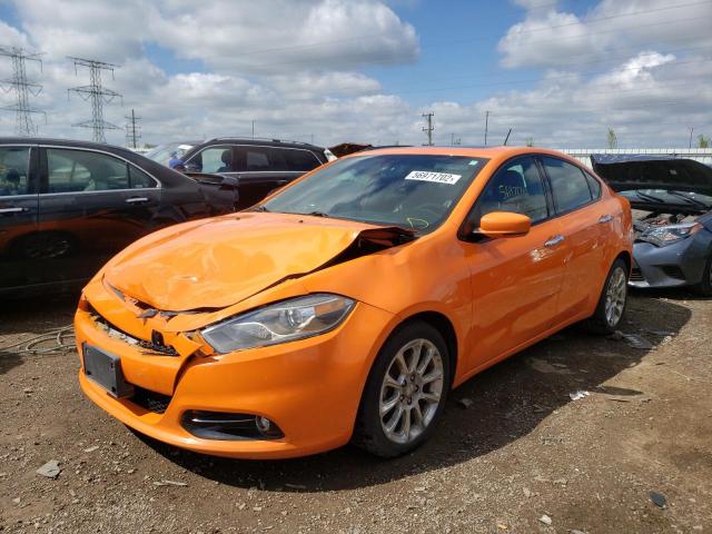 1C3CDFCA1DD331570 - 2013 DODGE DART LIMIT ORANGE photo 2