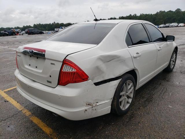 3FAHP0JG3AR316106 - 2010 FORD FUSION SEL WHITE photo 4