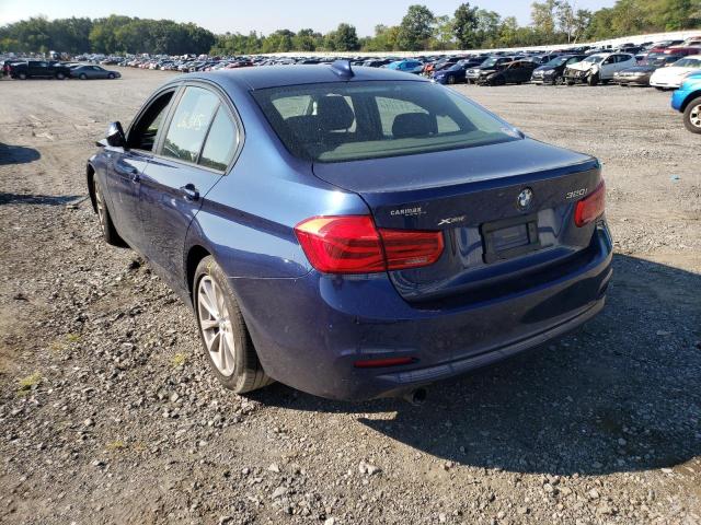 WBA8E5G30HNU44735 - 2017 BMW 320 XI BLUE photo 3