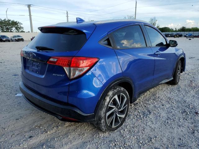 3CZRU5H17KM730553 - 2019 HONDA HR-V SPORT BLUE photo 4