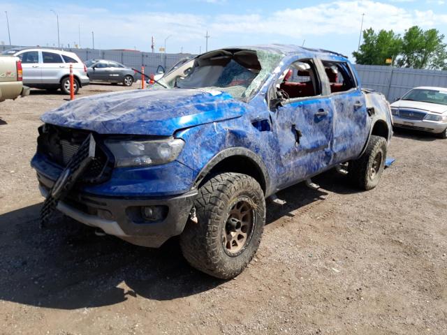 1FTER4FH7KLB23988 - 2019 FORD RANGER XL BLUE photo 2