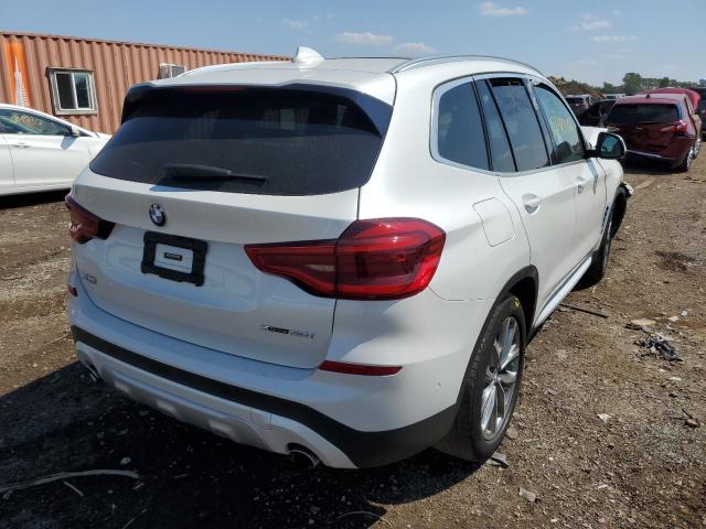 5UXTR9C52KLP76564 - 2019 BMW X3 XDRIVE3 WHITE photo 4