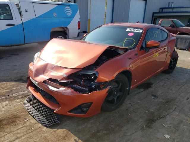 JF1ZNAA18F8704159 - 2015 TOYOTA SCION FR-S ORANGE photo 2