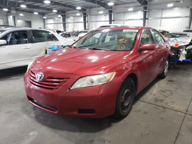 4T1BE46K77U089123 - 2007 TOYOTA CAMRY CE RED photo 2