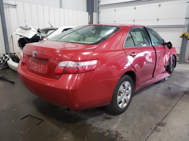 4T1BE46K77U089123 - 2007 TOYOTA CAMRY CE RED photo 4
