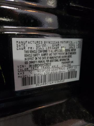 3N1AB8CV6NY236012 - 2022 NISSAN SENTRA SV BLACK photo 10