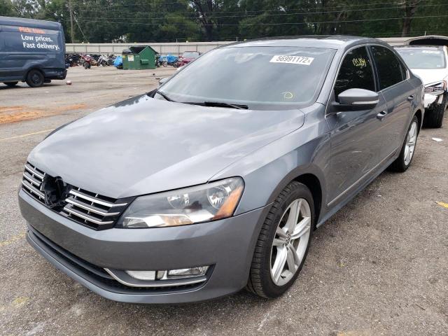 1VWCN7A37EC119277 - 2014 VOLKSWAGEN PASSAT SEL GRAY photo 2