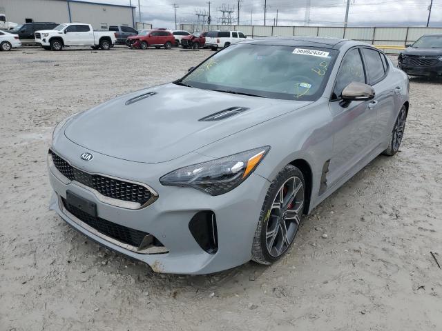 KNAE55LCXL6081906 - 2020 KIA STINGER GT GRAY photo 2