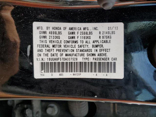 19UUA8F57DA007528 - 2013 ACURA TL TECH BLACK photo 10