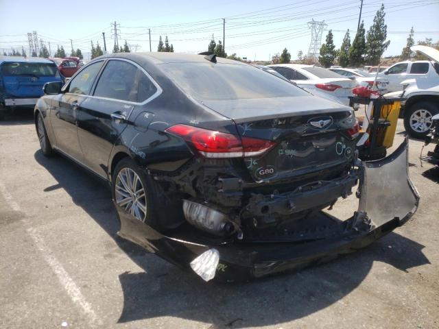 KMHGN4JE5KU300027 - 2019 GENESIS G80 BASE BLACK photo 3