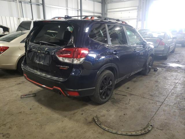 JF2SKAJC7KH585618 - 2019 SUBARU FORESTER S BLUE photo 4