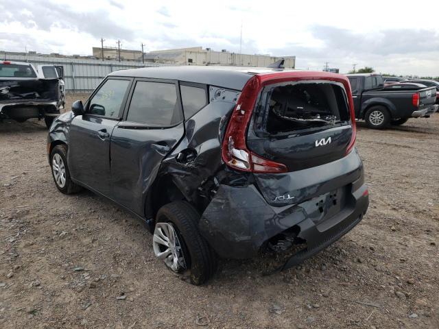 KNDJ23AU4N7828603 - 2022 KIA SOUL LX CHARCOAL photo 3