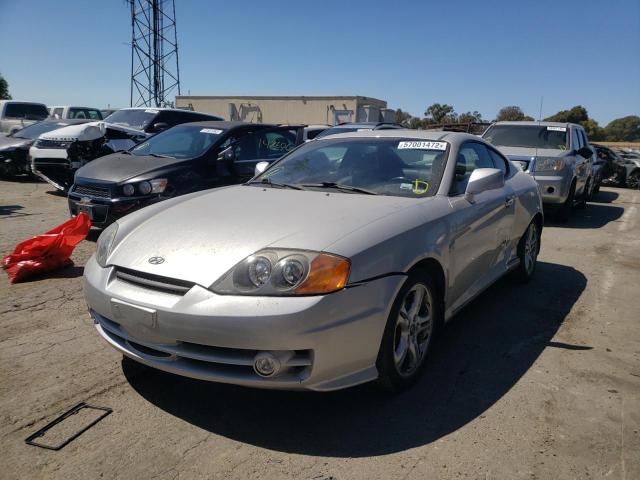 KMHHN65F33U061937 - 2003 HYUNDAI TIBURON GT SILVER photo 2