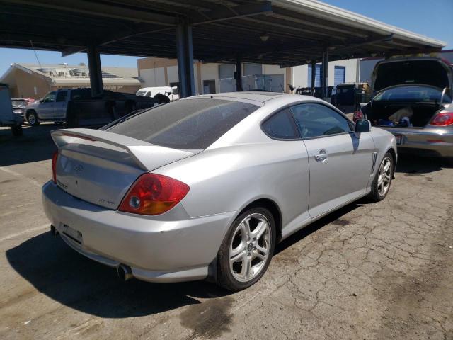 KMHHN65F33U061937 - 2003 HYUNDAI TIBURON GT SILVER photo 4