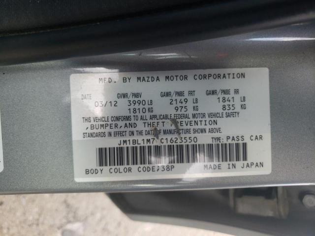 JM1BL1M79C1623550 - 2012 MAZDA 3 I SILVER photo 10