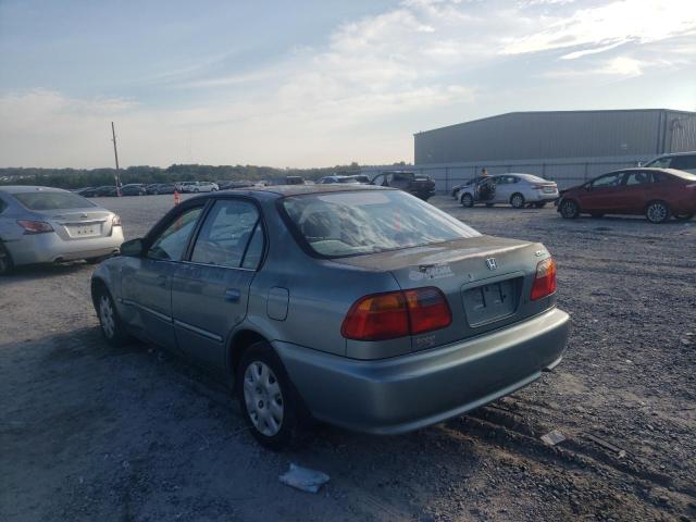 2HGEJ6619YH605486 - 2000 HONDA CIVIC BASE BLUE photo 3