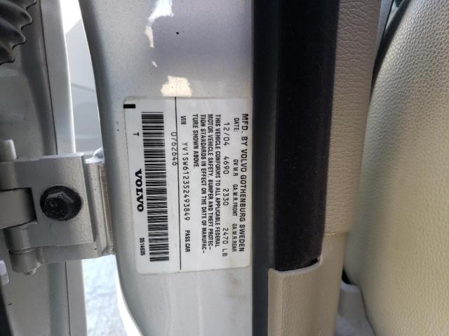 YV1SW612352493849 - 2005 VOLVO V70 SILVER photo 10