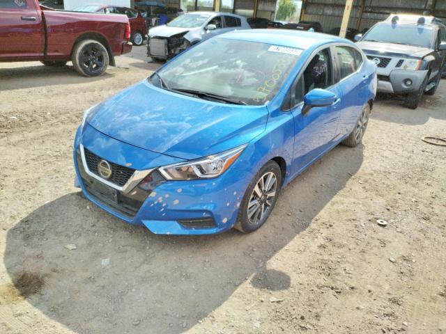 3N1CN8EV4ML891133 - 2021 NISSAN VERSA SV BLUE photo 2