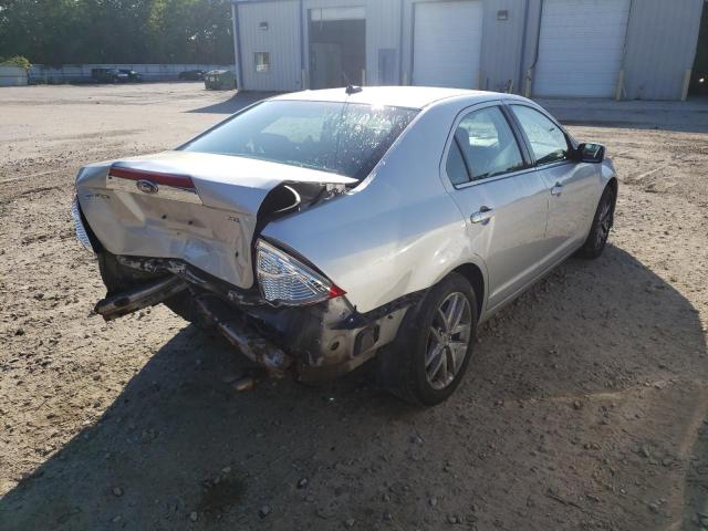 3FAHP0JA7AR407973 - 2010 FORD FUSION SEL SILVER photo 4