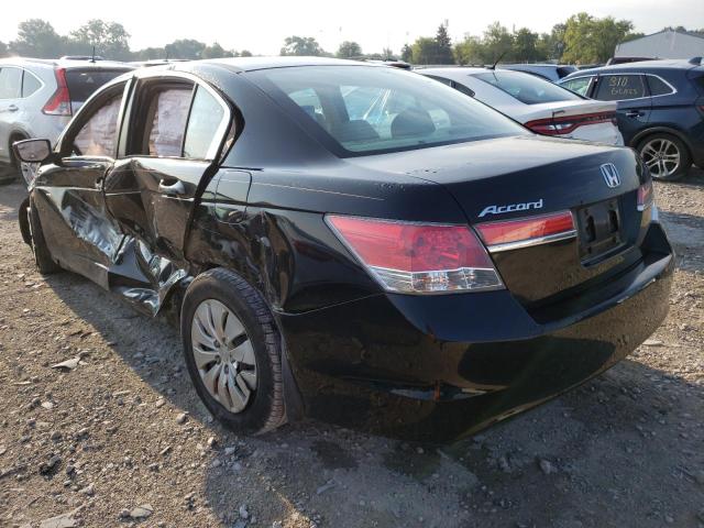 1HGCP2F35CA212303 - 2012 HONDA ACCORD LX BLACK photo 3