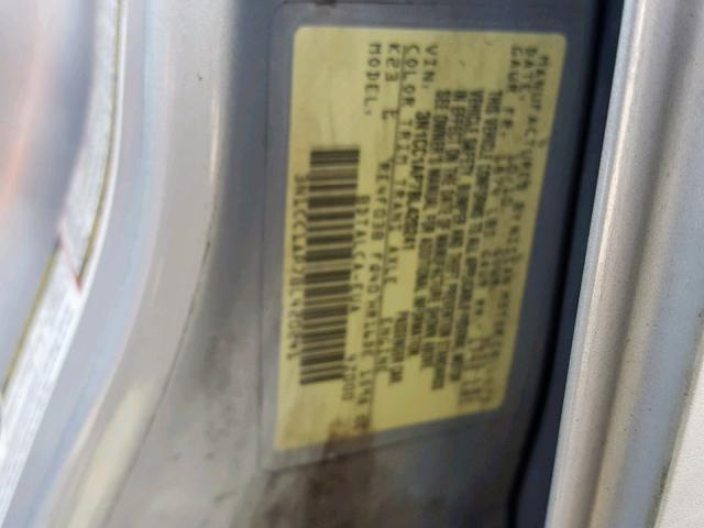 3N1CC1AP7BL420241 - 2011 NISSAN VERSA S SILVER photo 10