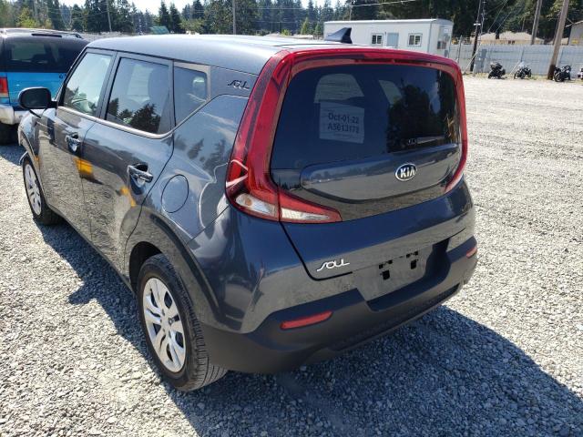 KNDJ23AU5L7074348 - 2020 KIA SOUL LX GRAY photo 3