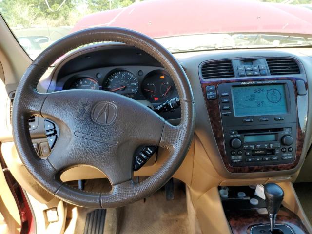 2HNYD18282H515050 - 2002 ACURA MDX RED photo 9