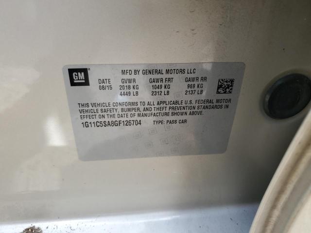 1G11C5SA8GF126704 - 2016 CHEVROLET MALIBU LIM 金色 照片 10