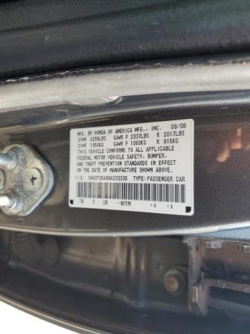 1HGCP26499A033330 - 2009 HONDA ACCORD LXP GRAY photo 10