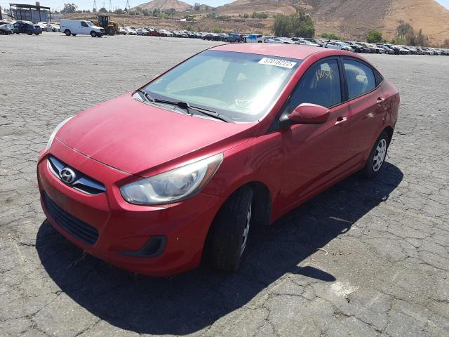 KMHCT4AE8CU210716 - 2012 HYUNDAI ACCENT RED photo 2