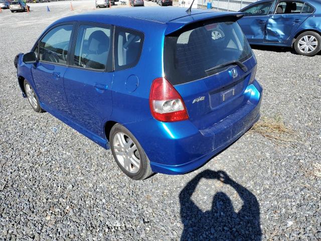 JHMGD386X7S027541 - 2007 HONDA FIT S 蓝色 照片 3